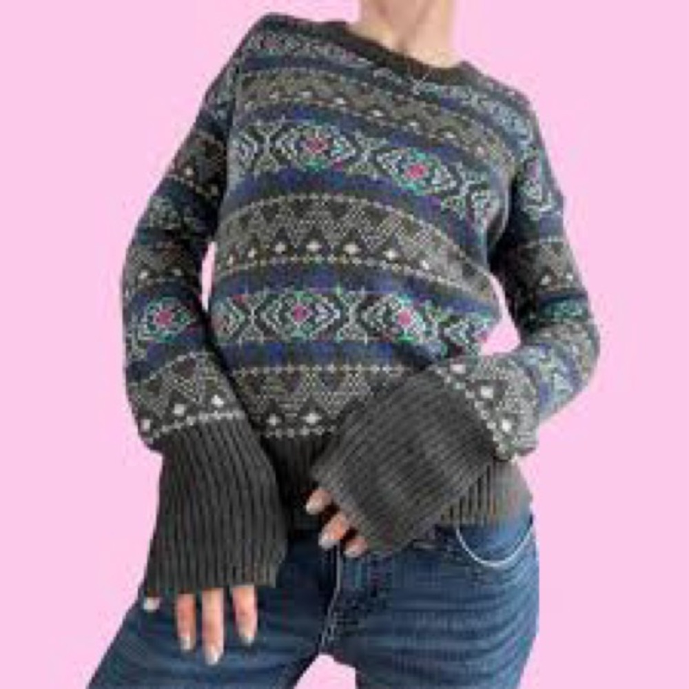 SO Multicolor Patterned Women's Sweater